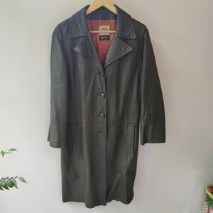 Vintage Dalkeith Dark Green Leather Jacket Angola Cabretta M